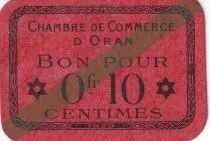 Algerien 10 Cents - Chambre de commerce of Oran - 1920 - P.141.57