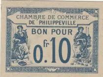 Algerien 10 Cents - Chambre de commerce of Philippeville - 07-10-1915 - Serial 270.873