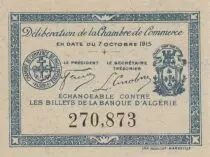 Algerien 10 Cents - Chambre de commerce of Philippeville - 07-10-1915 - Serial 270.873