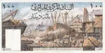 Algerien 100 Dinars - Alger harbor - 1964 - Serial D.1957 - VF to XF - P.125a