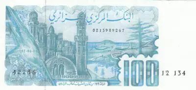 Algerien 100 Dinars 08-06-1982 - Village w/minarets