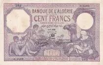 Algerien 100 Francs,  Boys, Arab with camel - 04-08-1936 - Serial D.1469