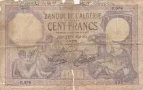 Algerien 100 Francs - Chamelier and children - 04-06-1929 - Serial F.978