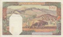 Algerien 100 Francs - Man with a turban - Oxen team - 1945