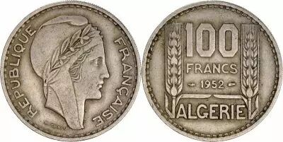 Algerien 100 Francs French Republic - Turin 1952