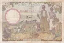 Algerien 1000 Francs - French colonial family - 05-09-1946 - Serial X.437