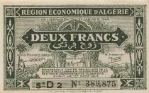 Algerien 2 Francs - 31-01-1944 - Serial D2 - P.99b
