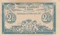 Algerien 2 Francs - Chambre de commerce of Oran - 10-11-1915 - Serial III