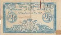 Algerien 2 Francs - Chambre de commerce of Oran - 12-05-1915 - Serial E