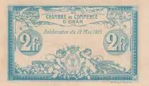 Algerien 2 Francs - Chambre de commerce of Oran - 1915 - Serial D - P.141.3