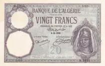 Algerien 20 Francs - Young woman - 1928 - Serial H.2815 - P.78b