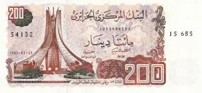 Algerien 200 Dinars  - Martyrs monument -  Constantine - 1983 - P.135