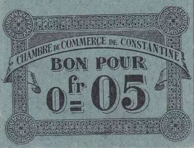 Algerien 5 Cents - Chambre de commerce of Constantine - 1915 - P.140.46