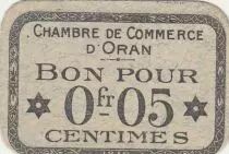 Algerien 5 Cents - Chambre de commerce of Oran - 1916