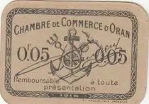 Algerien 5 Cents - Chambre de commerce of Oran - 1916