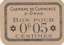 Algerien 5 Cents - Chambre de commerce of Oran - 1916