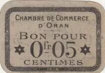 Algerien 5 Cents - Chambre de commerce of Oran - 1916