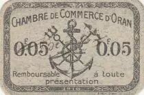 Algerien 5 Cents - Chambre de commerce of Oran - 1916