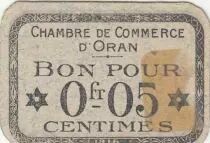 Algerien 5 Cents - Chambre de commerce of Oran - 1916