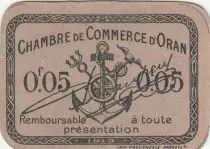 Algerien 5 Cents - Chambre de commerce of Oran - 1919