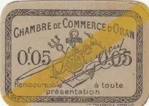Algerien 5 Cents - Chambre de commerce of Oran - 1920