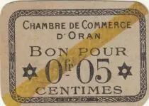Algerien 5 Cents - Chambre de commerce of Oran - 1920