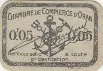 Algerien 5 Cents - Chambre de commerce of Oran - 1920
