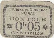 Algerien 5 Cents - Chambre de commerce of Oran - 1920