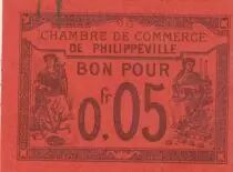 Algerien 5 Cents - Chambre de commerce of Philippeville - 07-10-1915 - Serial 211.905