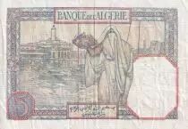 Algerien 5 Francs -  Young girl - 19-09-1941 - Serial H.5482 - VF - P.94a