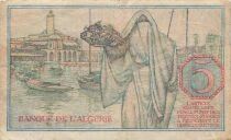 Algerien 5 Francs - Young girl - 08-02-1944  - P.94a