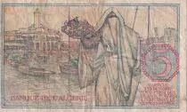 Algerien 5 Francs - Young girl - 08-02-1944  - Serial F.103 - P.94a