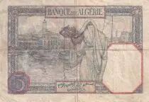 Algerien 5 Francs - Young girl - 11-07-1940 - Serial H.4691 - P.77a