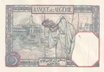 Algerien 5 Francs - Young girl - 21-06-1929 - Serial P.3679 - P.77a