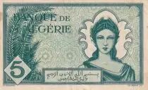 Algerien 5 Francs Facing woman - 16-11-1942 - Serial A.639