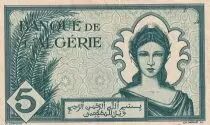 Algerien 5 Francs Facing woman - 16-11-1942 - Serial G.22