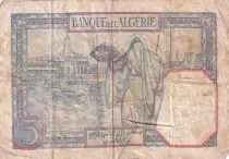 Algerien 5 Francs Girl with kerchief - 1933 - P.77a -F