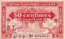 Algerien 50 Centimes - Economic region - 31-1-1944 - Serial I3
