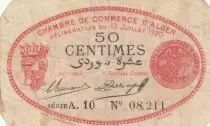 Algerien 50 Cents - Chambre de commerce of Alger - 13-07-1920 - Serial A.10