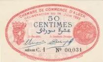 Algerien 50 Cents - Chambre de commerce of Alger - 14-06-1922 - Serial C.1