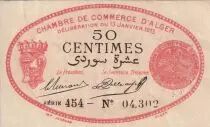 Algerien 50 Cents - Chambre de commerce of Alger - 1915 - Serial 454 - P.137-5