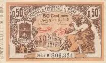 Algerien 50 Cents - Chambre de commerce of B&ocirc;ne - 05-01-1921 - Serial B