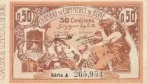 Algerien 50 Cents - Chambre de commerce of B&ocirc;ne - 08-03-1920 - Serial A
