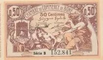 Algerien 50 Cents - Chambre de commerce of B&ocirc;ne - 10-07-1917 - Serial B
