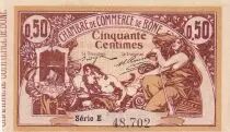 Algerien 50 Cents - Chambre de commerce of B&ocirc;ne - 1915 - Serial E - P.138.1var
