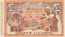Algerien 50 Cents - Chambre de commerce of B&ocirc;ne - 23-09-1921 - Serial M