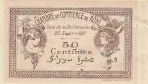 Algerien 50 Cents - Chambre de commerce of B&ocirc;ne - 23-09-1921 - Serial M