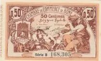 Algerien 50 Cents - Chambre de commerce of B&ocirc;ne - 28-05-1918 - Serial B