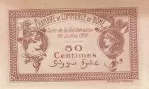 Algerien 50 Cents - Chambre de commerce of B&ocirc;ne - 30-07-1919 - Serial B