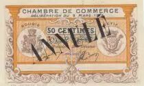 Algerien 50 Cents - Chambre de commerce of Bougie-Setif - 09-03-1918 - Annul&eacute;